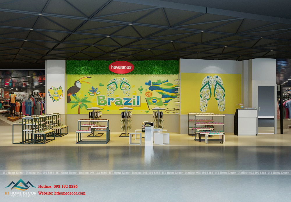 Không gian của shop giày dép Brazil cực kì rộng rãi và thoải mái. Mọi người không phải lo lắng về việc chen chúc nhau mua hàng.
