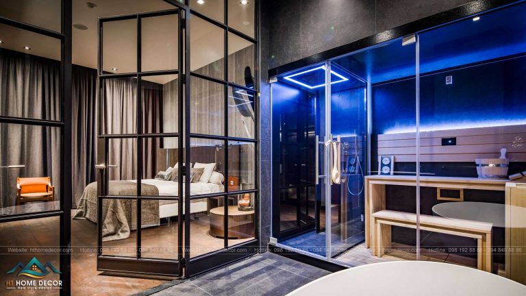 Phòng tắm với hệ thống đèn led tạo nên sự khác biệt cho khách sạn cao cấp  