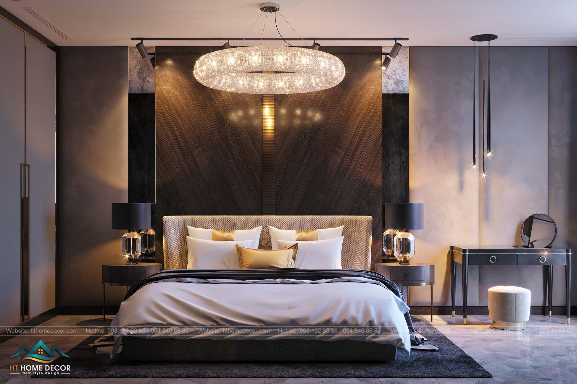 Phòng ngủ thứ 2 có thiết kế đơn giản hơn với giường và nệm màu trắng, ánh sáng tự nhiên hắt qua khung cửa kính - nội thất căn hộ Châu Âu