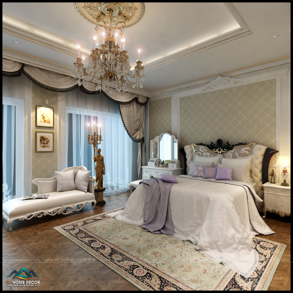 Được phối thêm màu trắng cùng màu chủ đạo của căn hộ, làm cho gian phòng sáng hơn, đem đến vẻ đẹp hiện đại cho gia chủ.