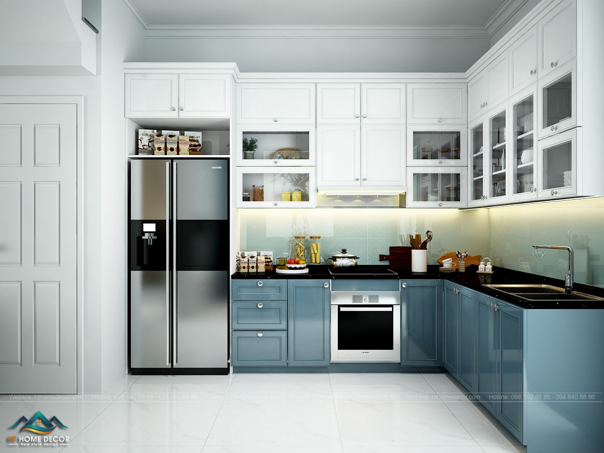 Một phòng bếp không thể hiện đại hơn, khi đầy đủ tiện nghi như thế này. Gam màu trắng bao trùm một không gian nấu ăn, đem đến sự nhã nhặn thanh cao như chính người phụ nữ trong bếp.