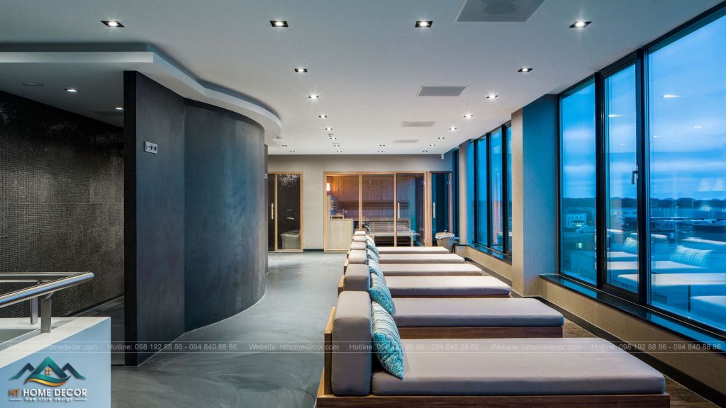 Phòng nghỉ ngơi massage cho khách – đây cũng chính là điểm mới trong thiết kế nhà hàng cao cấp.